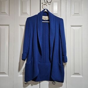 Aritzia Wilfred Open Front Blazer Bright Blue Size Zero
